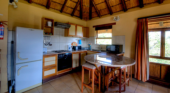 4 Bed Chalet Hilltop Camp Kitchen Hluhluwe iMfolozi Game Reserve South Africa
